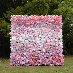 2025 New 5D Fabric Artificial rolling up curtain flower wall