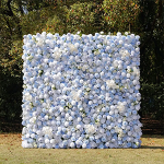 2025 New 5D Fabric Artificial rolling up curtain flower wall