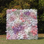 2025 New 5D Fabric Artificial rolling up curtain flower wall