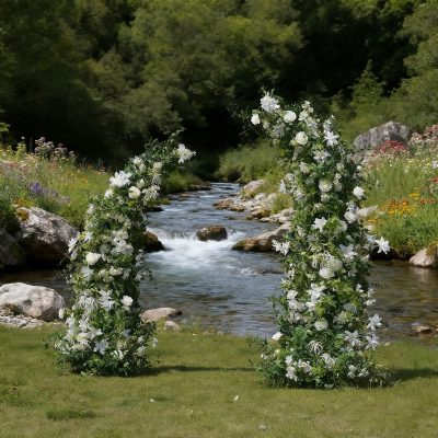 flower arch:2025 New Wedding Party Background Floral Arch Decoration - Image 3