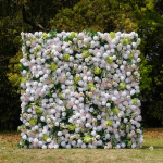 2025 New 5D Fabric Artificial rolling up curtain flower wall