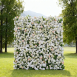2025 New 5D Fabric Artificial rolling up curtain flower wall