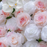 2025 New 5D Fabric Artificial rolling up curtain flower wall - Image 3