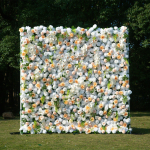 2025 New 5D Fabric Artificial rolling up curtain flower wall