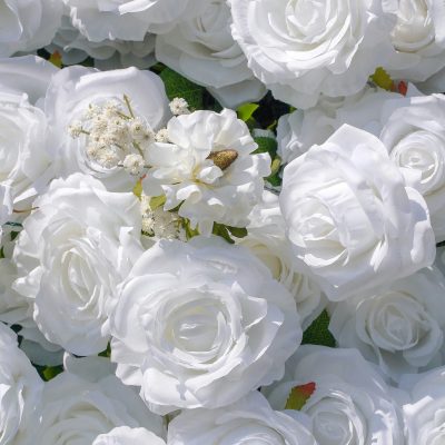 2025 New 5D Fabric Artificial rolling up curtain flower wall - Image 7