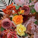 Orange£º2025 New Wedding Party Background Floral Arch Decoration -R913 - Image 2