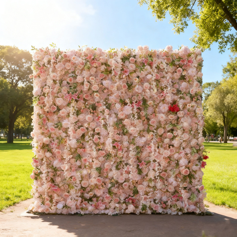 Alice-5D-Fabric-Artificial-rolling-up-curtain-flower-wall-Rose-Morning-28065470 2025 New 5D Fabric Artificial rolling up curtain flower wall - Image 1