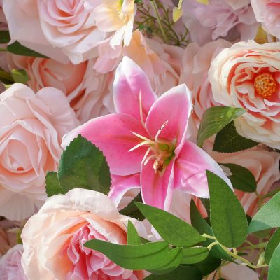 2025 New 5D Fabric Artificial rolling up curtain flower wall - Image 4