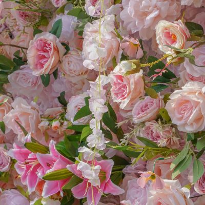 2025 New 5D Fabric Artificial rolling up curtain flower wall - Image 5