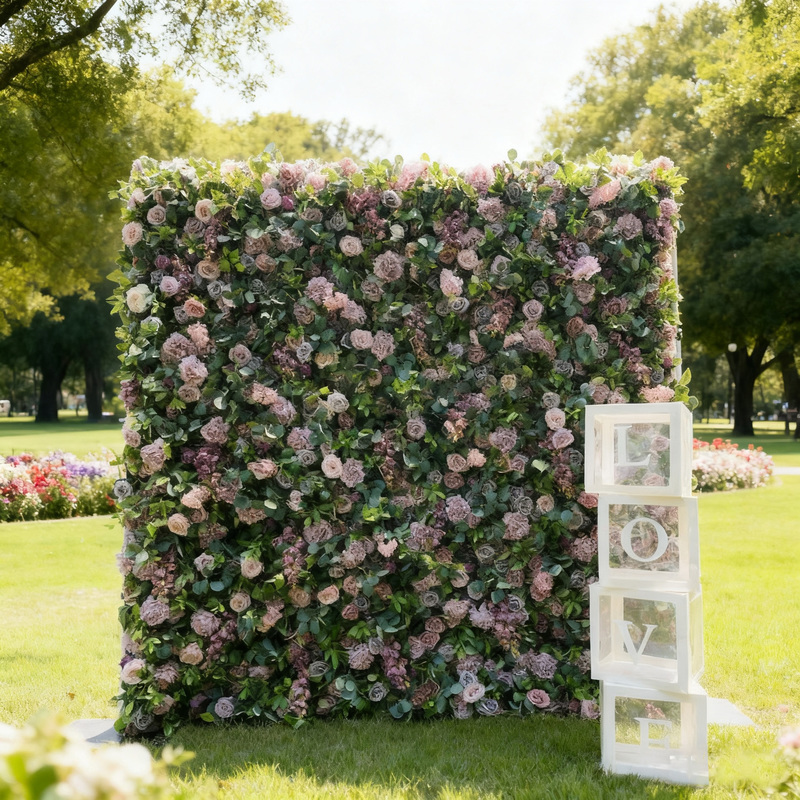 Autumn-5D-Fabric-Artificial-rolling-up-curtain-flower-wall-Rose-Morning-83649776 2025 New 5D Fabric Artificial rolling up curtain flower wall - Image 1