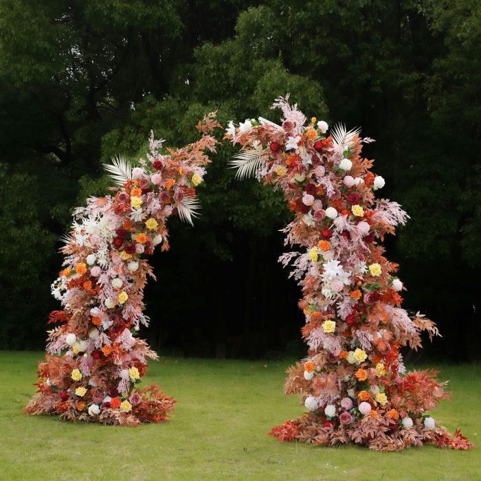 Orange£º2025 New Wedding Party Background Floral Arch Decoration -R913 - Image 3