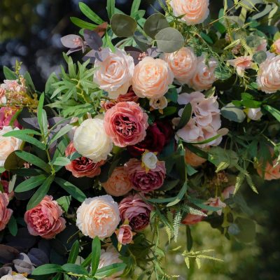 New Wedding Party Background Floral Arch Decoration - Image 5