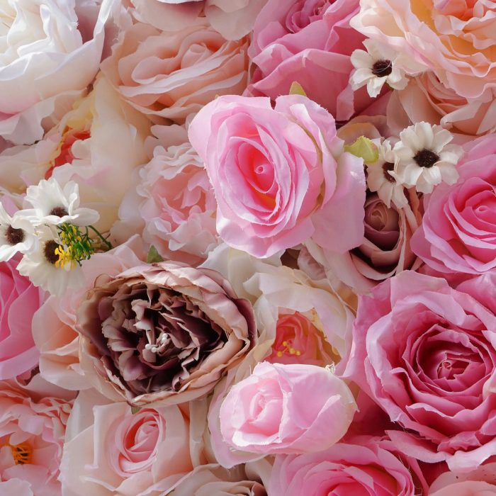 Barbie£º5D Fabric Artificial rolling up curtain flower wall - Image 4