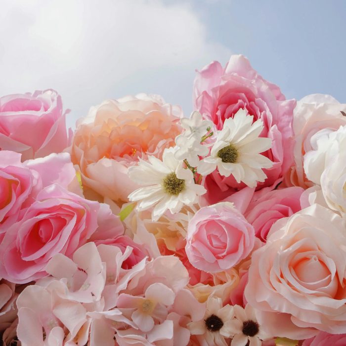 Barbie£º5D Fabric Artificial rolling up curtain flower wall - Image 3