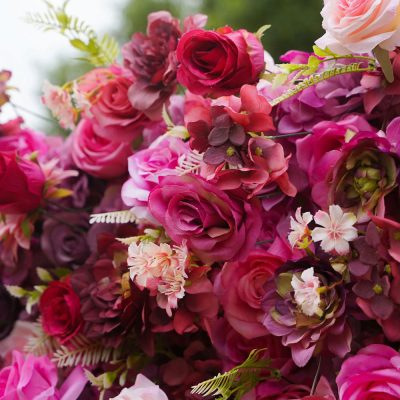 2025 New 7D Fabric Artificial rolling up curtain flower wall - Image 3