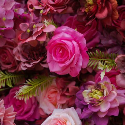 2025 New 7D Fabric Artificial rolling up curtain flower wall - Image 4