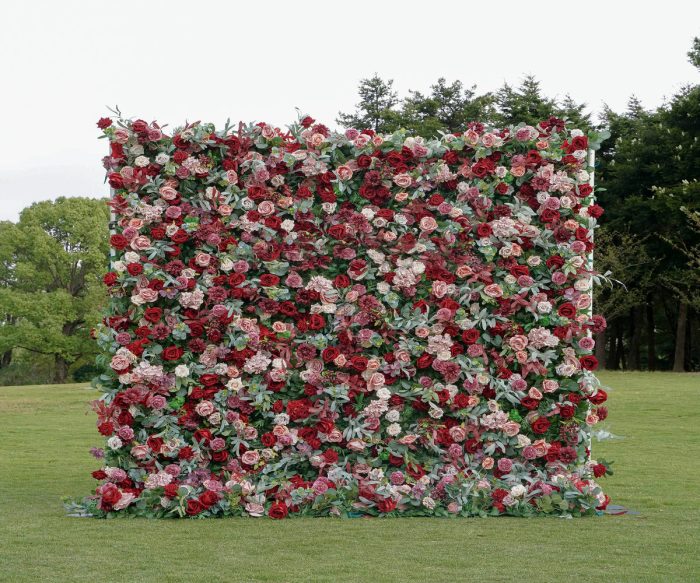 Bri£º5D Fabric Artificial rolling up curtain flower wall - Image 1