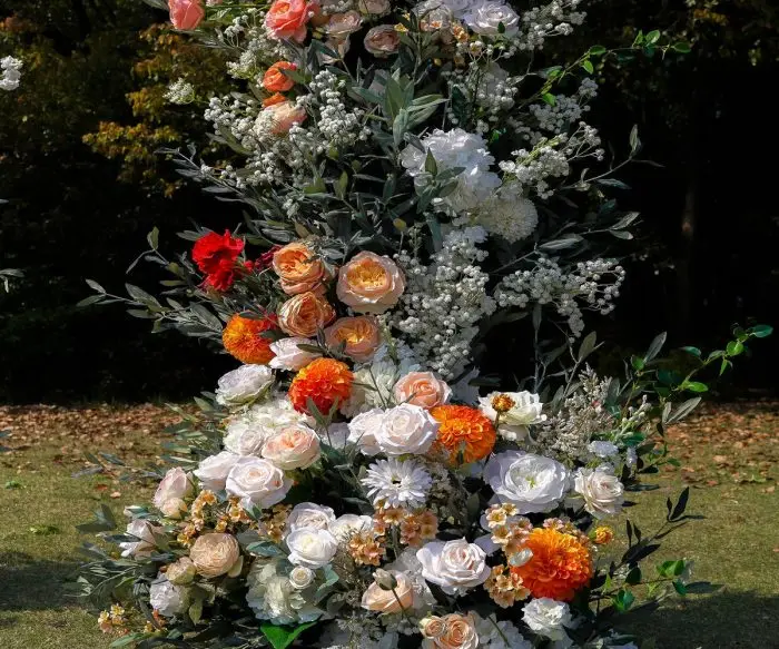 New Wedding Party Background Floral Arch Decoration - Image 4