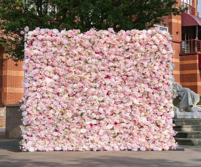 CiCi£º5D Fabric Artificial Flower Wall Rolling Up Curtain Flower Wall - Image 1