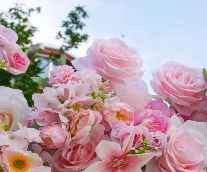 CiCi£º5D Fabric Artificial Flower Wall Rolling Up Curtain Flower Wall - Image 3