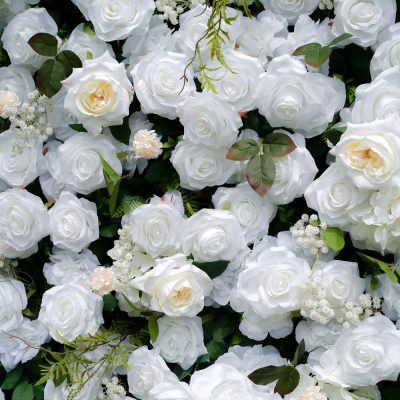 2025 New 3D Fabric Artificial rolling up curtain flower wall - Image 5