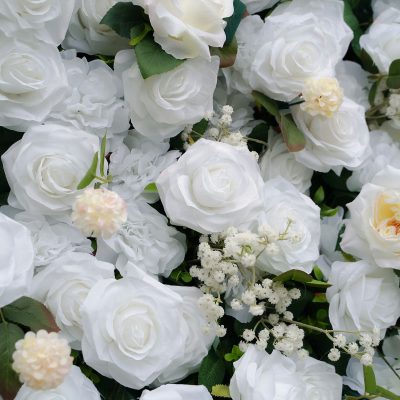 2025 New 3D Fabric Artificial rolling up curtain flower wall - Image 3