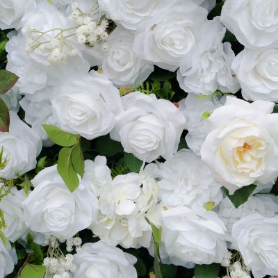 2025 New 3D Fabric Artificial rolling up curtain flower wall - Image 4