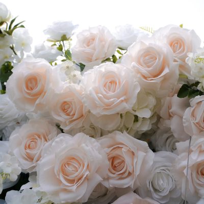 2025 New 5D Fabric Artificial rolling up curtain flower wall - Image 4