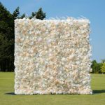 Cream£º5D Fabric Artificial rolling up curtain flower wall