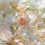 Cream£º5D Fabric Artificial rolling up curtain flower wall - Image 2