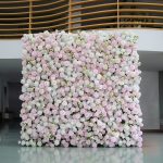 Leona£º5D Fabric Artificial rolling up curtain flower wall
