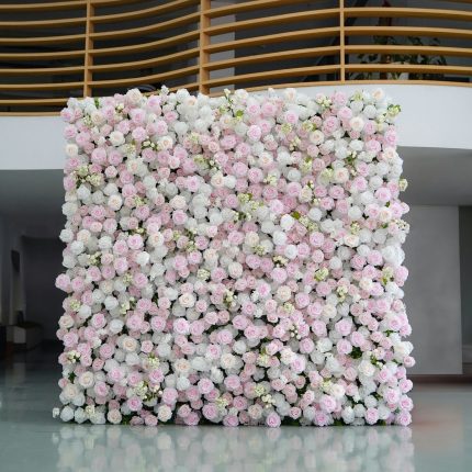 Leona£º5D Fabric Artificial rolling up curtain flower wall
