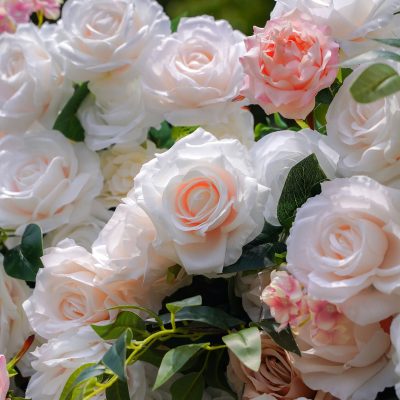 2025 New 5D Fabric Artificial rolling up curtain flower wall - Image 5