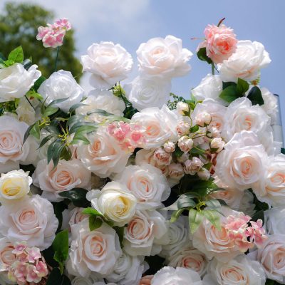 2025 New 5D Fabric Artificial rolling up curtain flower wall - Image 3