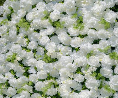 2025 New 5D Fabric Artificial rolling up curtain flower wall - Image 7