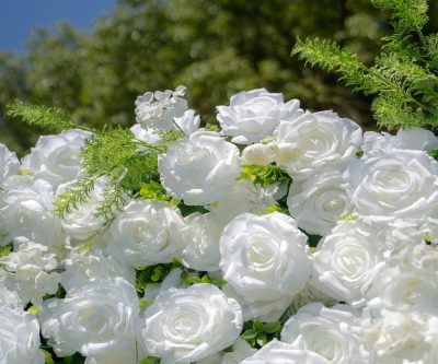 2025 New 5D Fabric Artificial rolling up curtain flower wall - Image 4