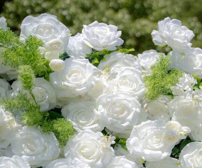 2025 New 5D Fabric Artificial rolling up curtain flower wall - Image 2