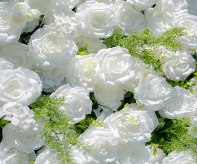 2025 New 5D Fabric Artificial rolling up curtain flower wall - Image 3