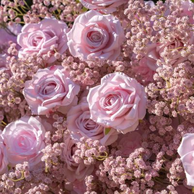 2025 New 3D Fabric Artificial rolling up curtain flower wall - Image 2