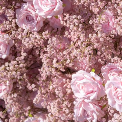 2025 New 3D Fabric Artificial rolling up curtain flower wall - Image 4