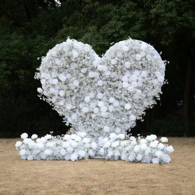Baby Heart Wall 3D Fabric Artificial rolling up curtain flower wall