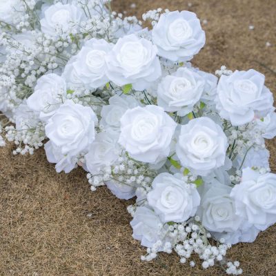 Baby Heart Wall 3D Fabric Artificial rolling up curtain flower wall - Image 11