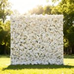 2025 New 3D Fabric Artificial rolling up curtain flower wall