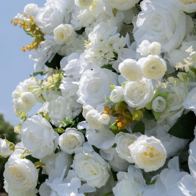 2025 New 3D Fabric Artificial rolling up curtain flower wall - Image 7