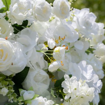 2025 New 3D Fabric Artificial rolling up curtain flower wall - Image 8