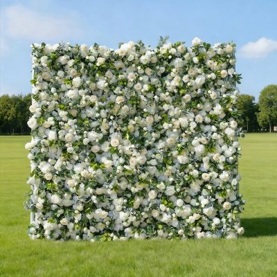 2025 New 7D Fabric Artificial rolling up curtain flower wall