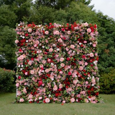 2025 New 7D Fabric Artificial rolling up curtain flower wall
