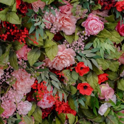 2025 New 7D Fabric Artificial rolling up curtain flower wall - Image 4