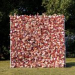 2025 New 7D Fabric Artificial rolling up curtain flower wall