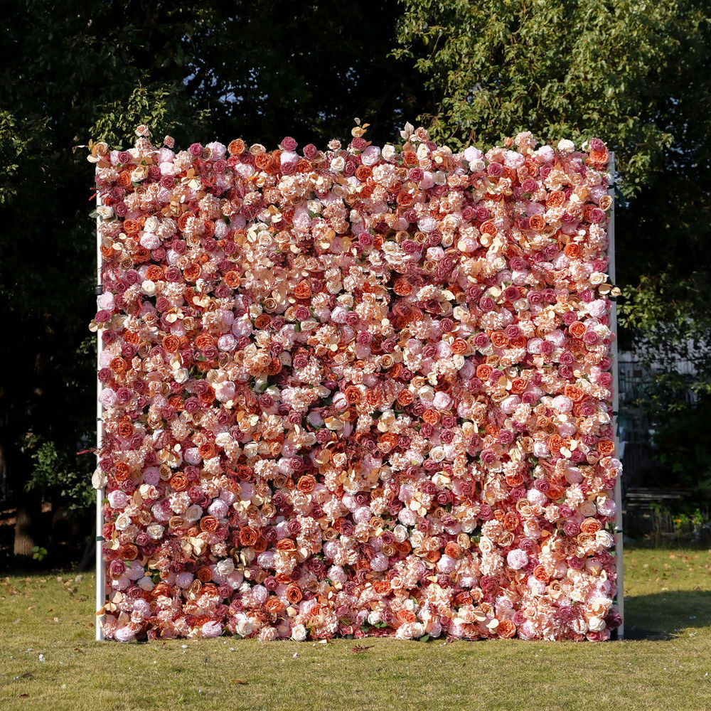DSC09353 2025 New 7D Fabric Artificial rolling up curtain flower wall - Image 1